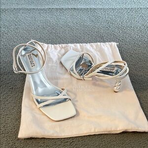 Badgley Mischka Women's White Strappy Heels